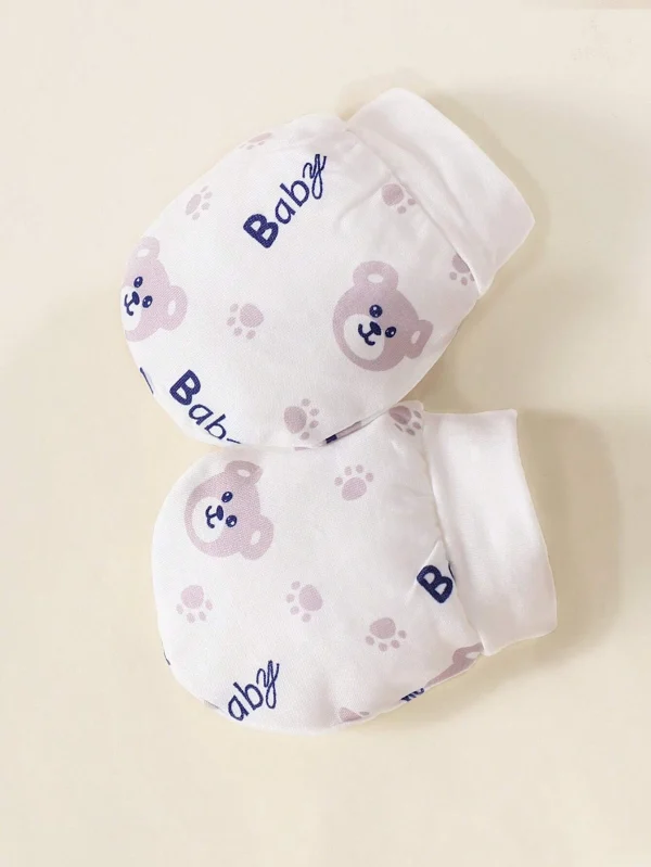 Newborn Baby Boy Cartoon Graphic Bodysuit & Jumpsuit & Blanket & Hat & Bib & Gloves - Image 5